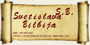 Svetislava Bilbija vizit kartica